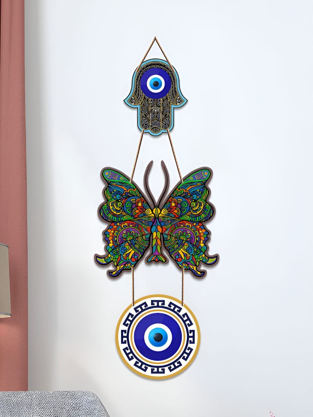 

ArtVibes Blue & Green Butterfly Shaped Wall Hanging
