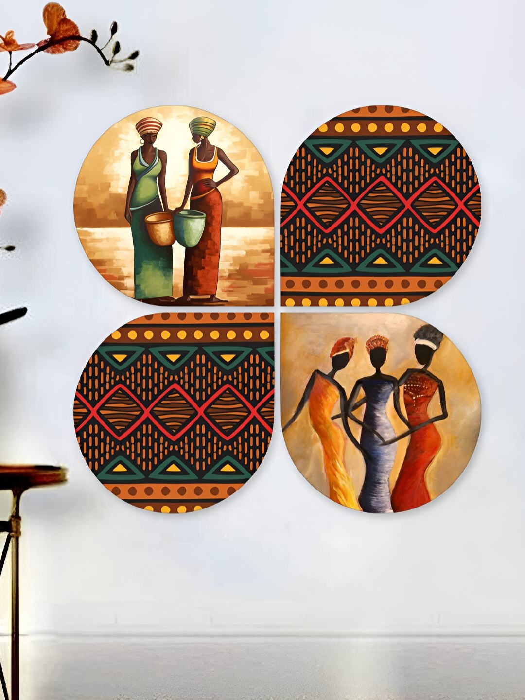 

ArtVibes Red & Beige Wooden Wall Hanging