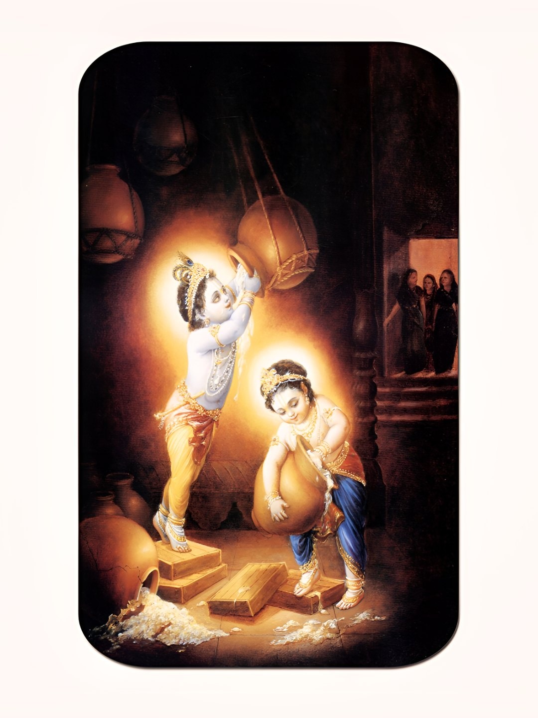 

Casperme Brown & Blue Krishna Framed Painting Wall Art