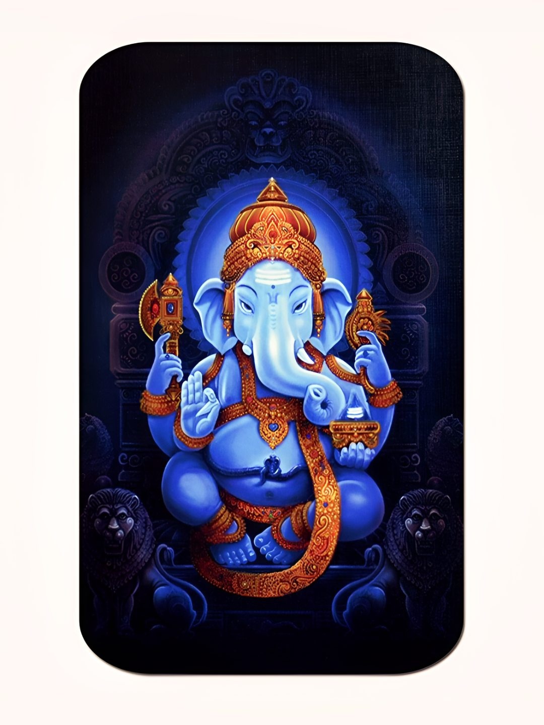 

Casperme Blue Ganesha Framed Painting Wall Art