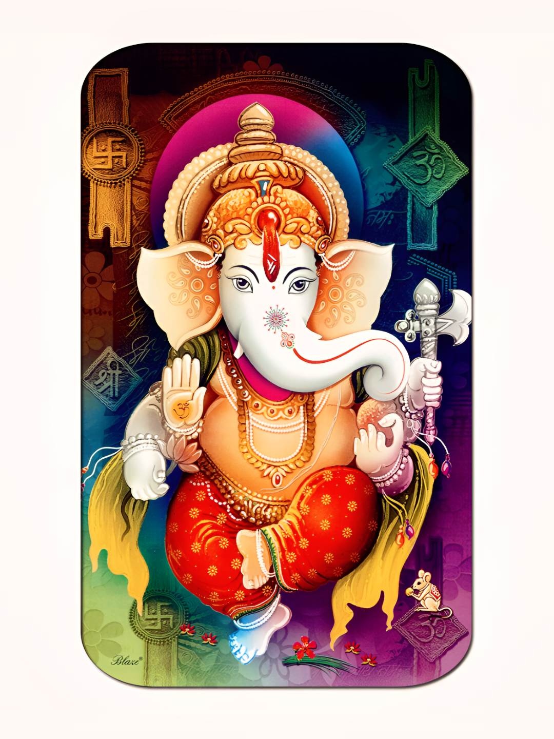 

Casperme White & Golden Ganesha Framed Painting Wall Art