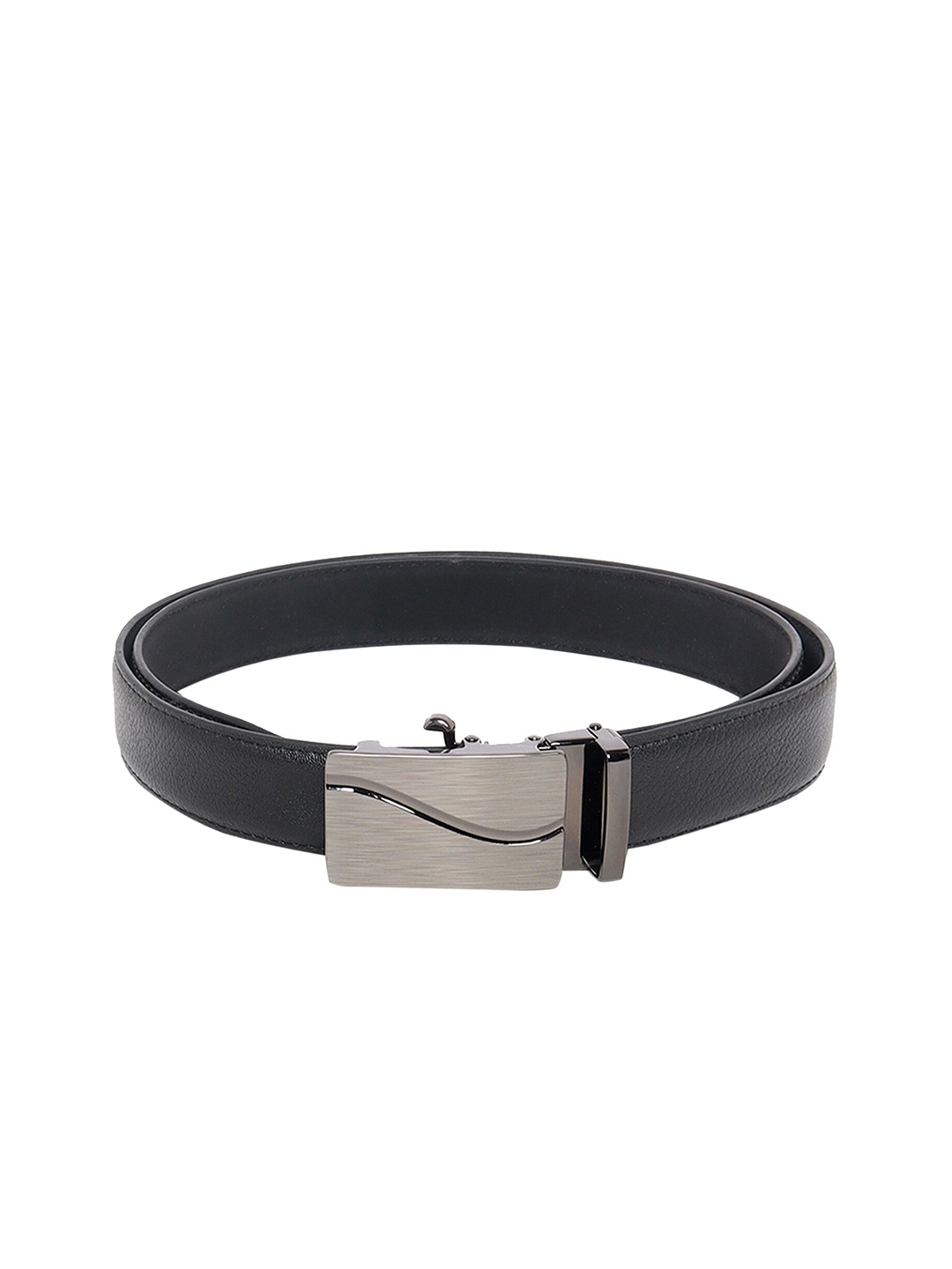 

Zacharias Men Textured Synthetic Leather Formal Belt, Black