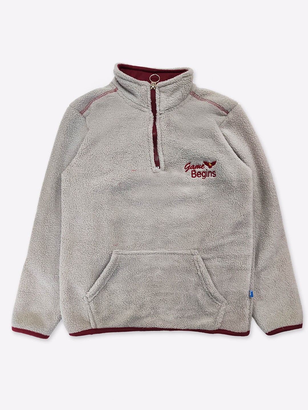 

GAME BEGINS Boys High Neck Pullover, Grey