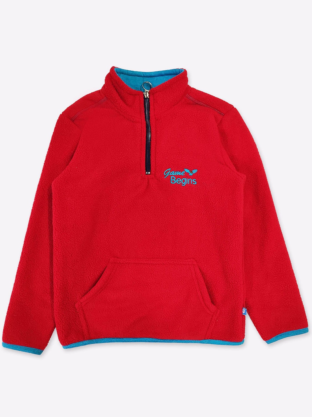 

GAME BEGINS Boys High Neck Pullover, Red