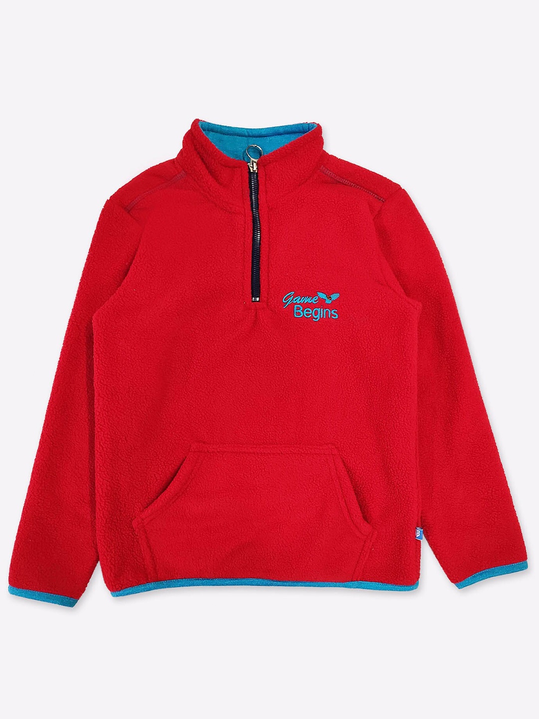 

GAME BEGINS Boys High Neck Pullover, Red