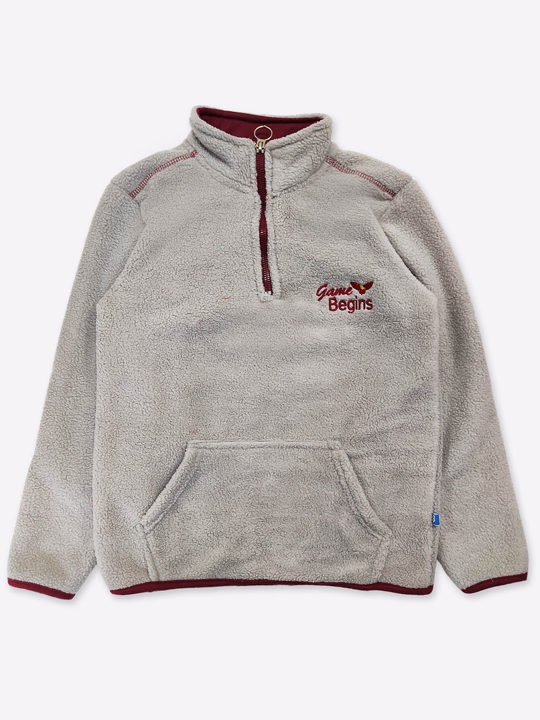 

GAME BEGINS Boys High Neck Pullover, Grey