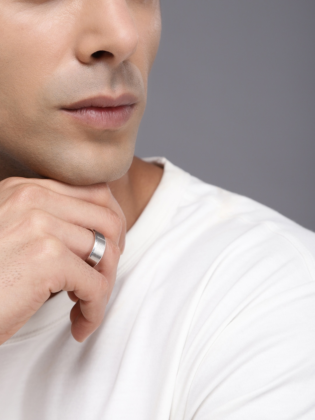 

WROGN Men Silver-Plated Alloy Finger Ring