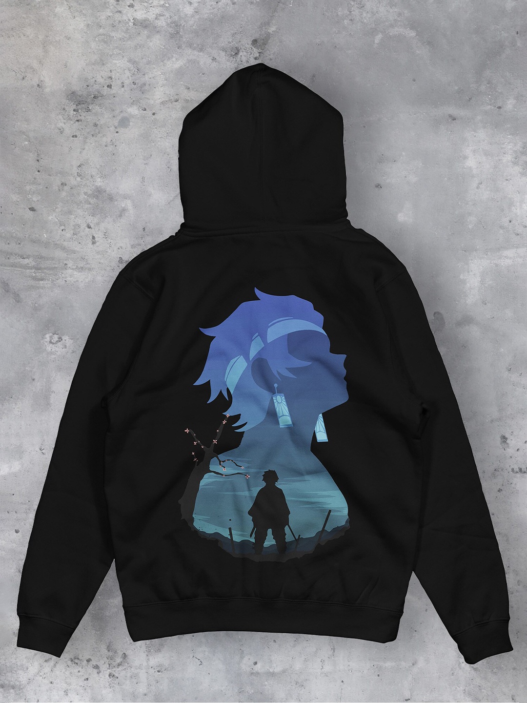 

fanideaz Men Black Printed Hooded Sweatshirt