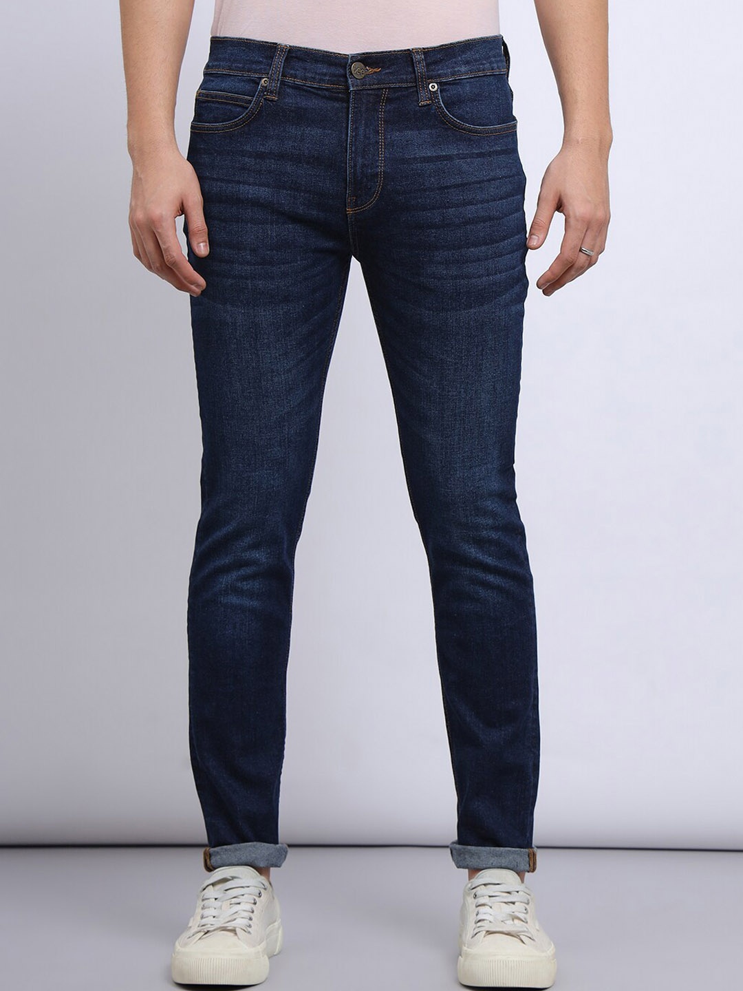

Lee Men Slim Fit Mid Rise Light Fade Stretchable Jeans, Blue