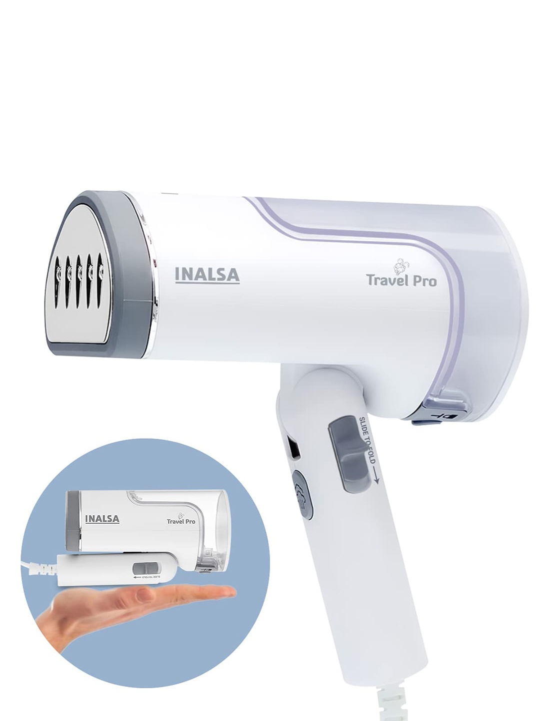 

Inalsa White & Grey Garment Steamer Iron