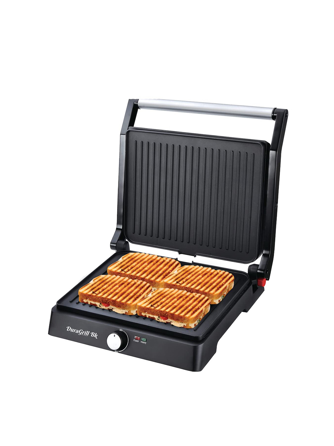 

Inalsa Black Contact Griller Max Grill 300 Watts Sand Witch Maker