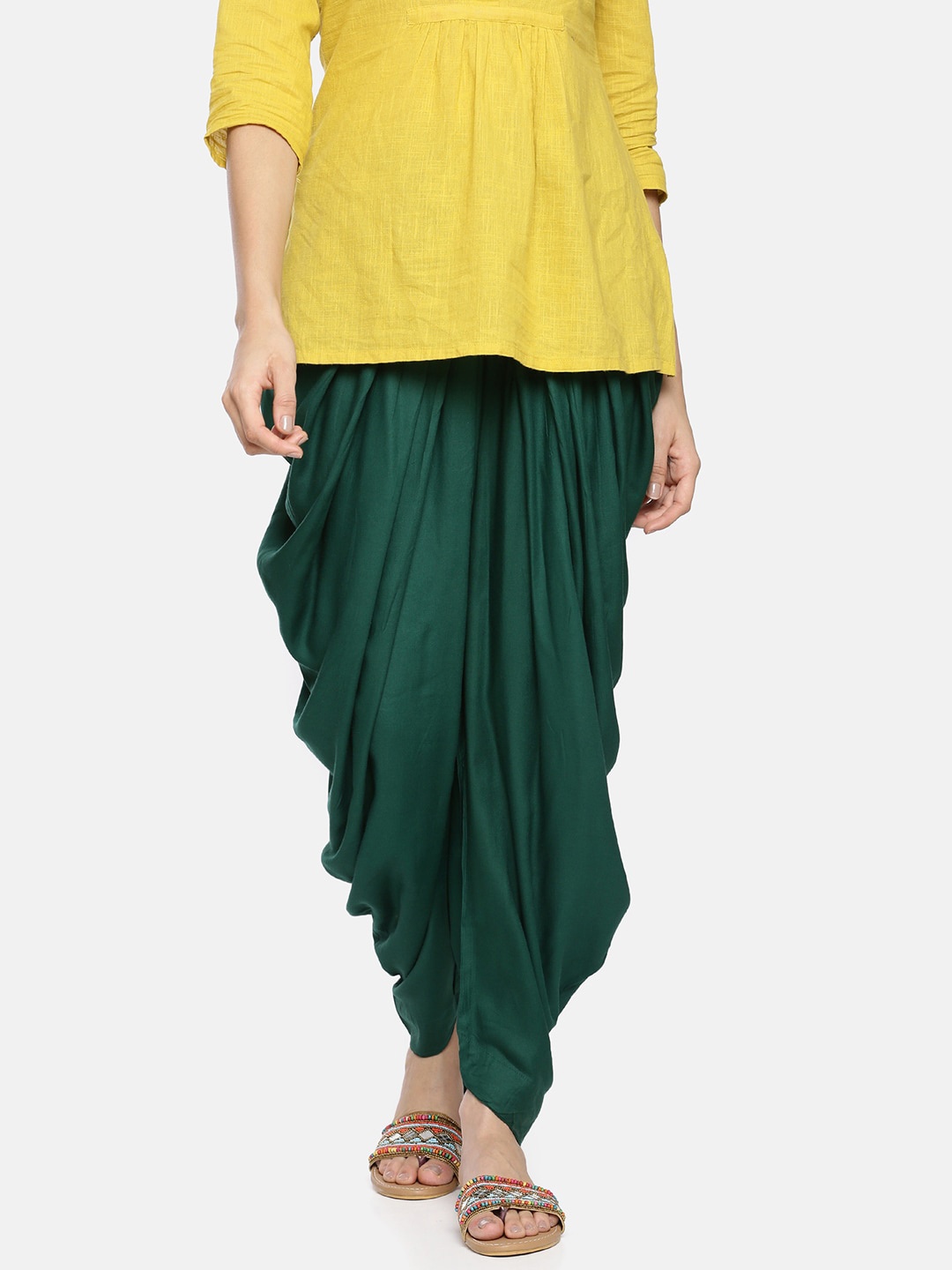 

GOLDSTROMS Women Loose Fit Patiala, Green