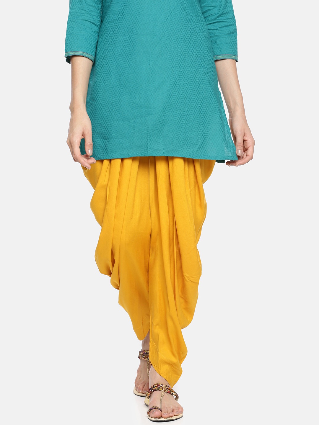 

GOLDSTROMS Women Loose Fit Patiala, Mustard