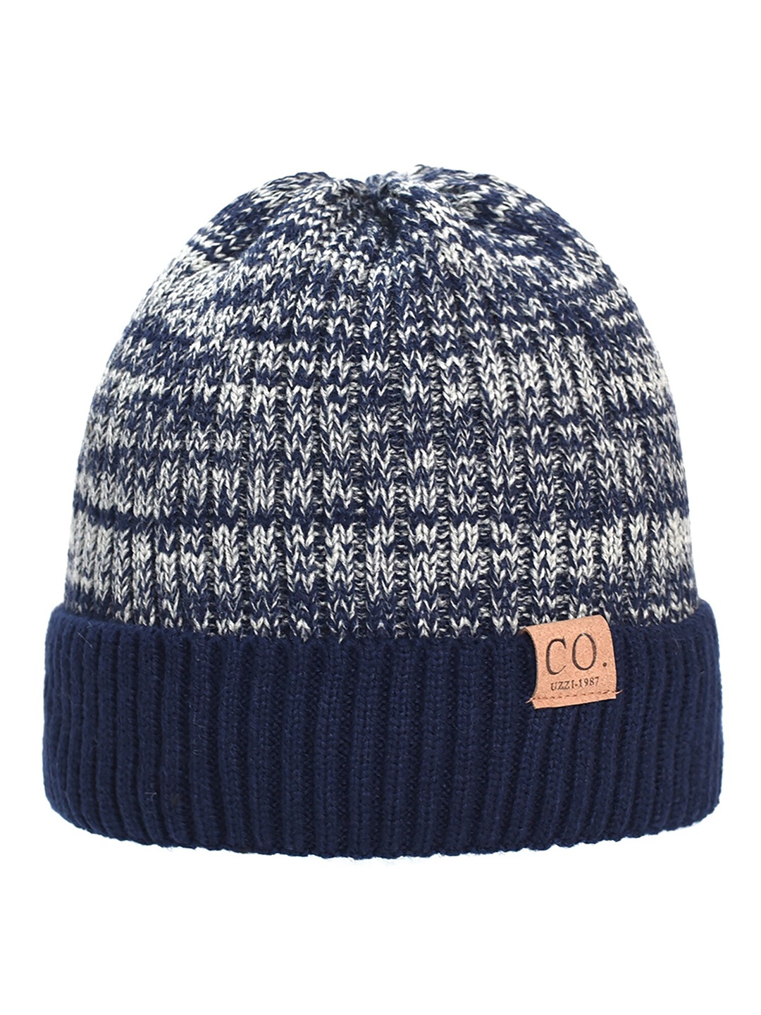 

YOUSTYLO Unisex Self Design Woollen Beanie, Blue