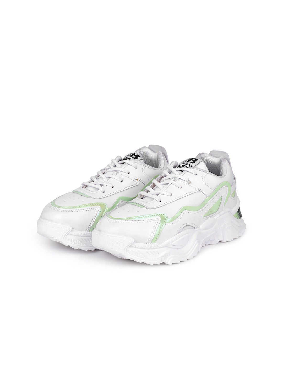 

Airson Women Memory Foam Insole Lace-Up Sneakers, White