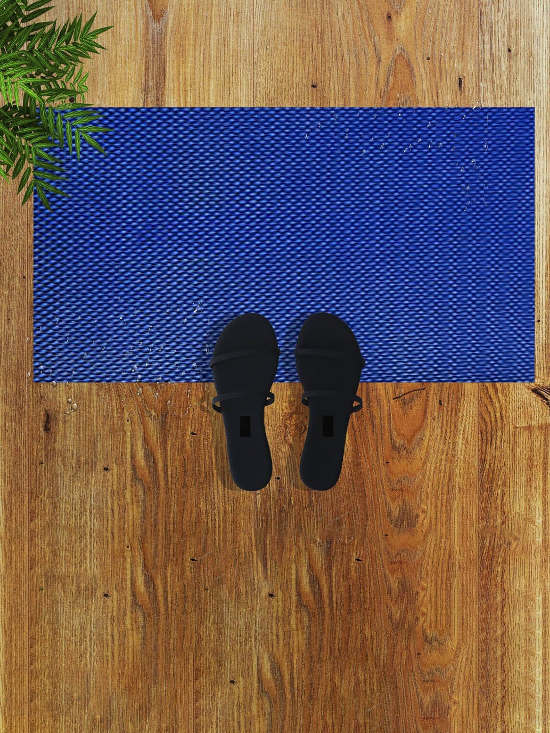 

Yes Cart Home Blue Self-Designed Anti-Skid Rectangle Doormat
