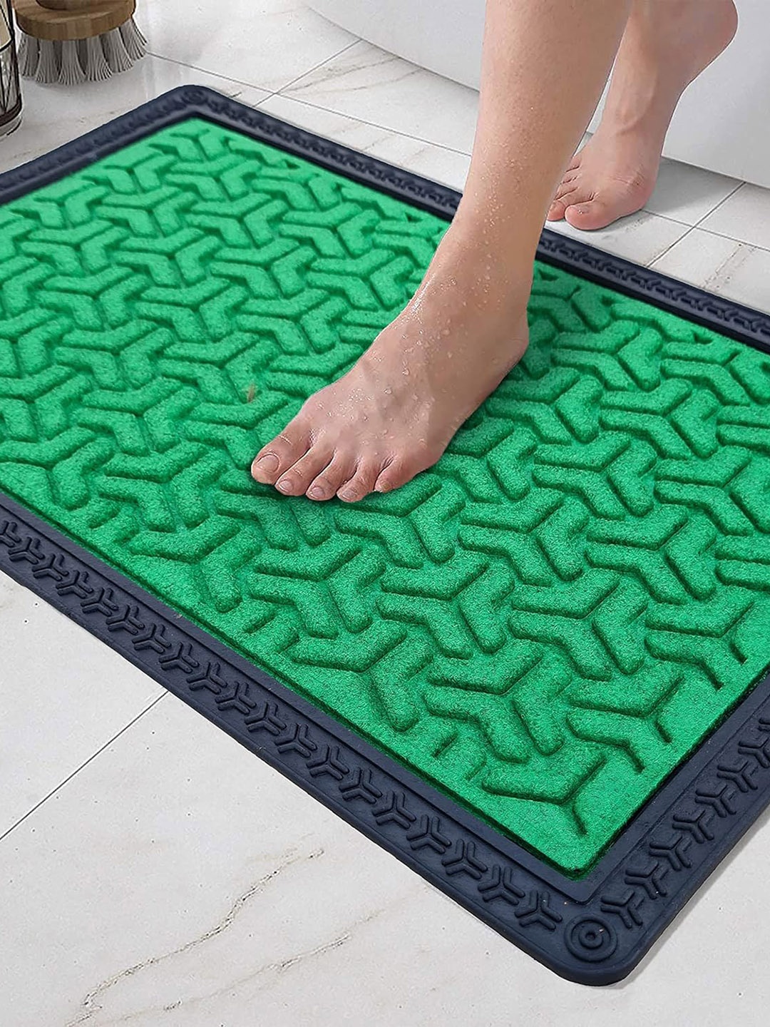 

Yes Cart Home Green Rubber Anti Skid Doormat