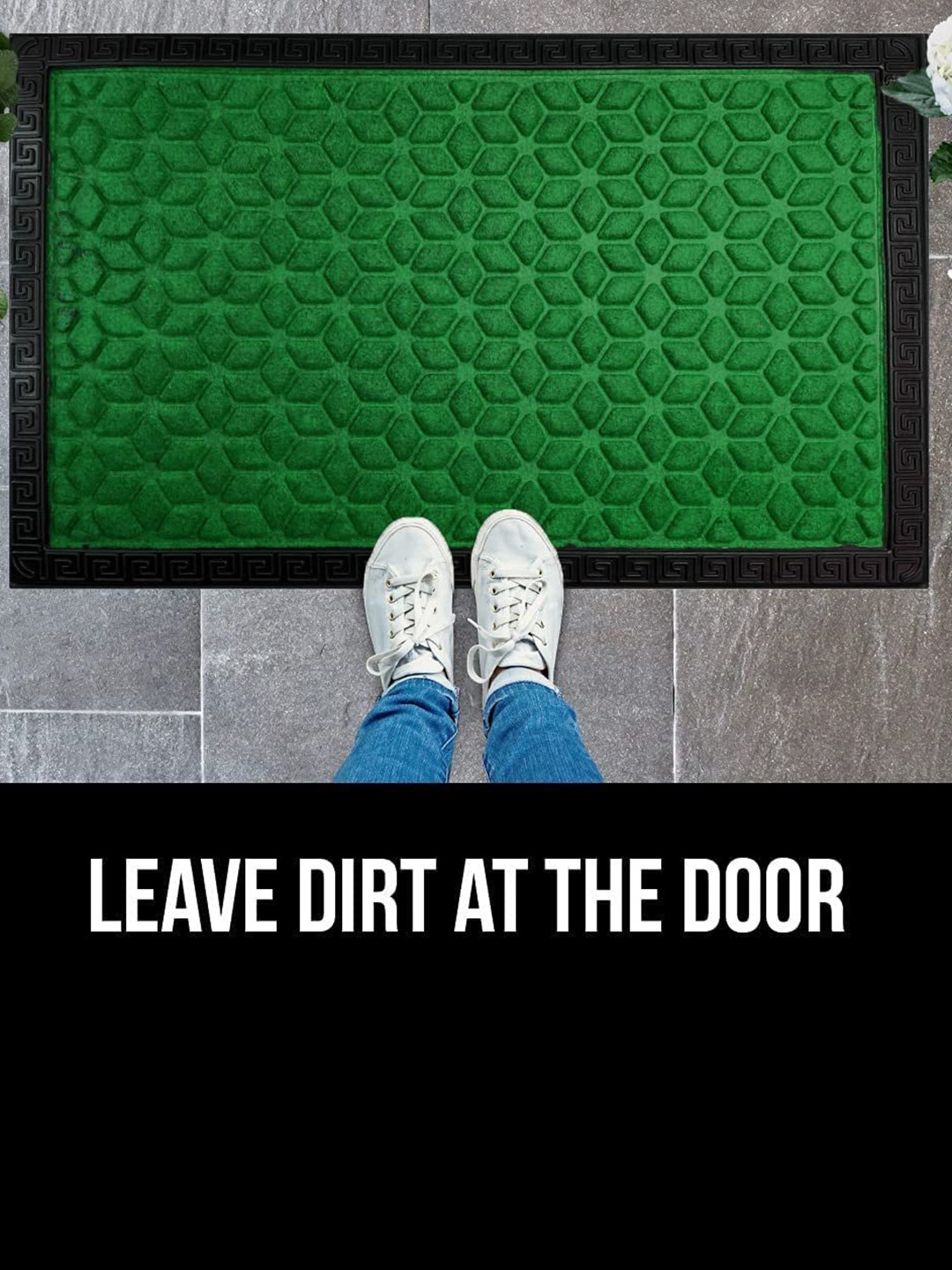 

Yes Cart Home Green Self Design Anti-Skid Doormat