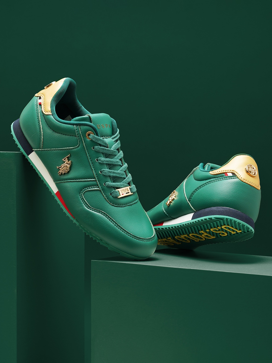 

U.S. Polo Assn. Women SORRENTO Lace-Up Sneakers, Green