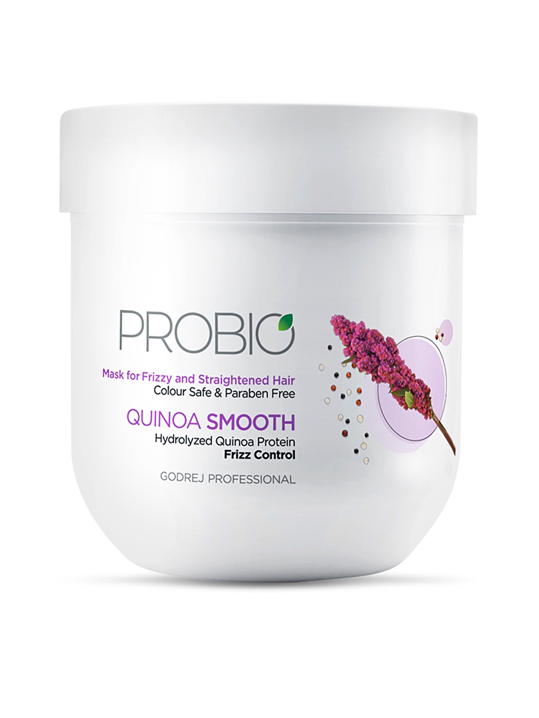 

Godrej Professional Probio Quinoa Smooth Hair Mask for Frizz Control - 200 g, White
