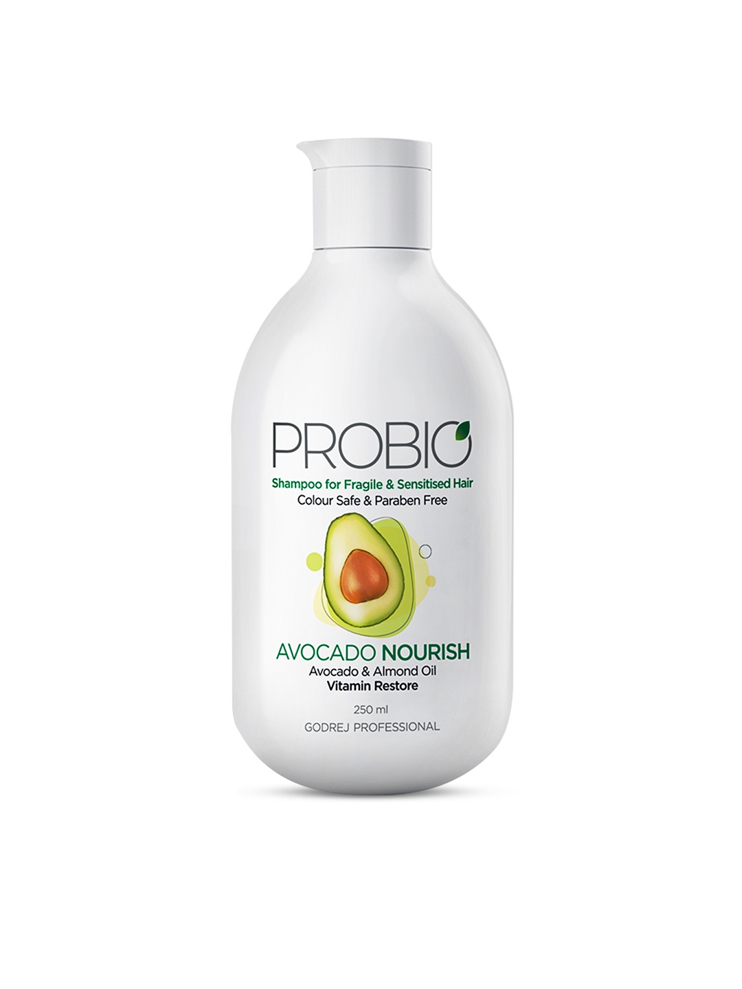 

Godrej Professional Probio Avocado Nourish Shampoo for Fragile & Sensitised Hair - 250 ml, White