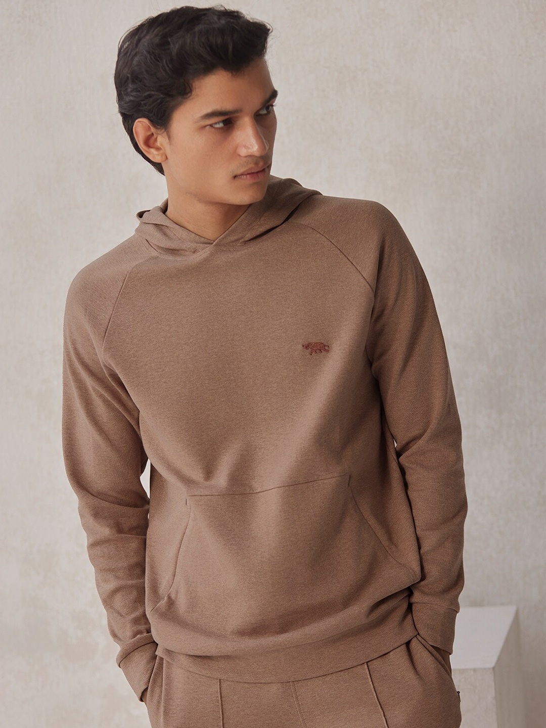 

Andamen Hooded Cotton Sweatshirt, Khaki