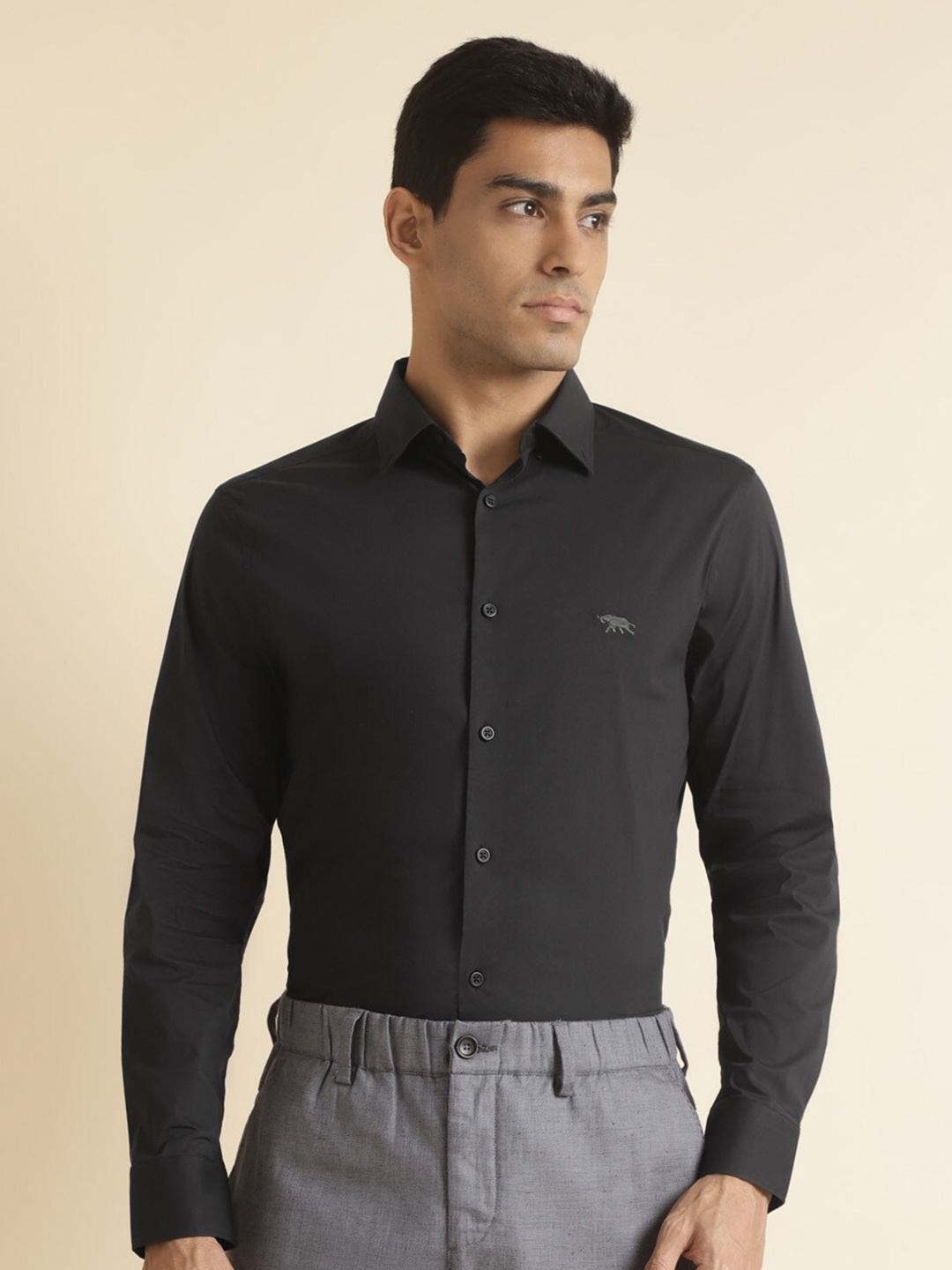 

Andamen Premium Cotton Casual Shirt, Black