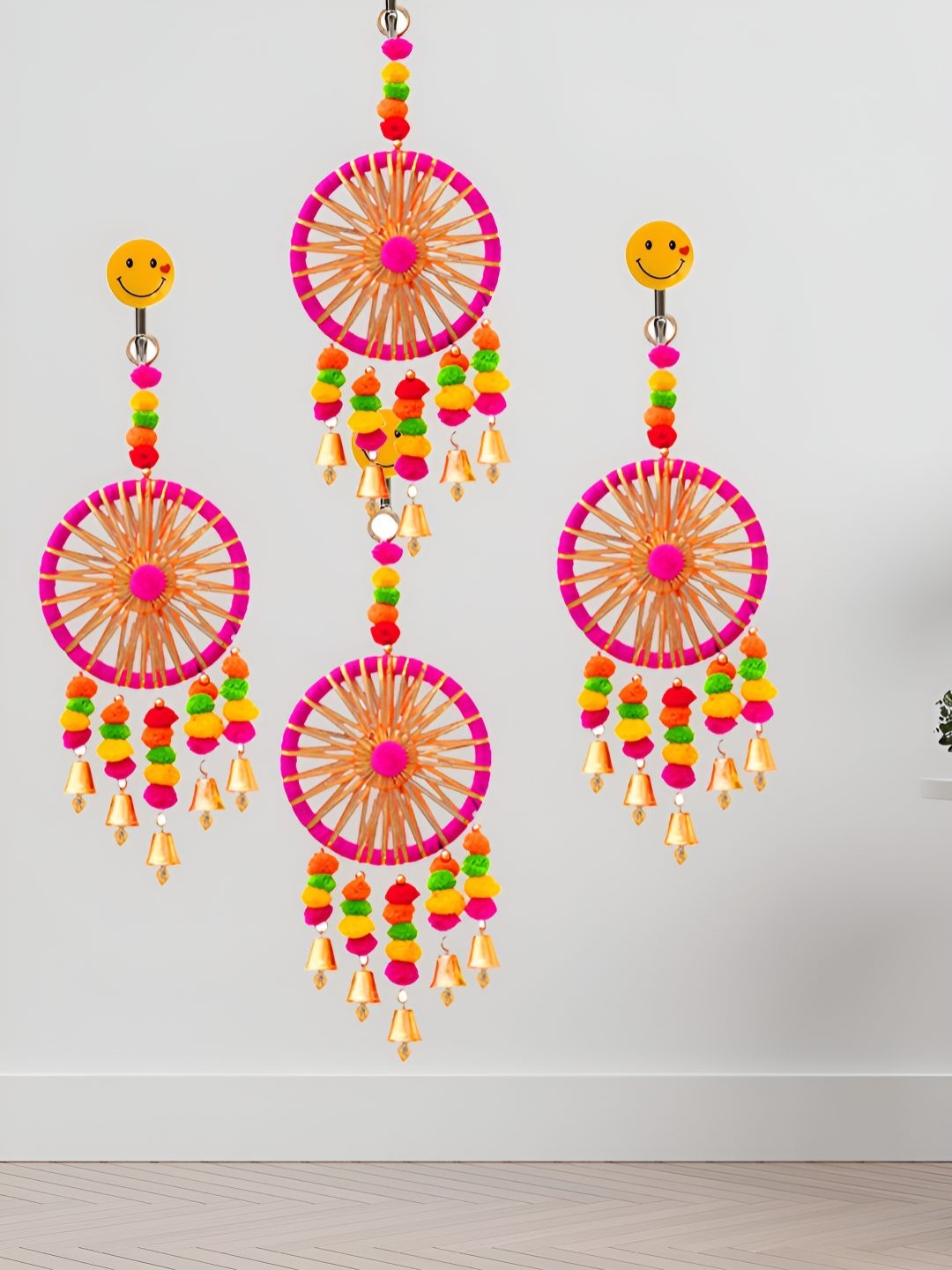 

Aawiclo Pink & Yellow Pom Pom Hanging Wall Art