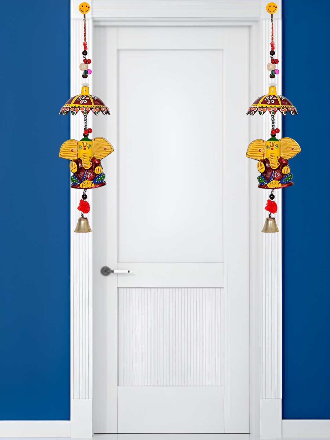 

Aawiclo 2-Pcs Red & Yellow Elephant Toran Hanging Wall Decor