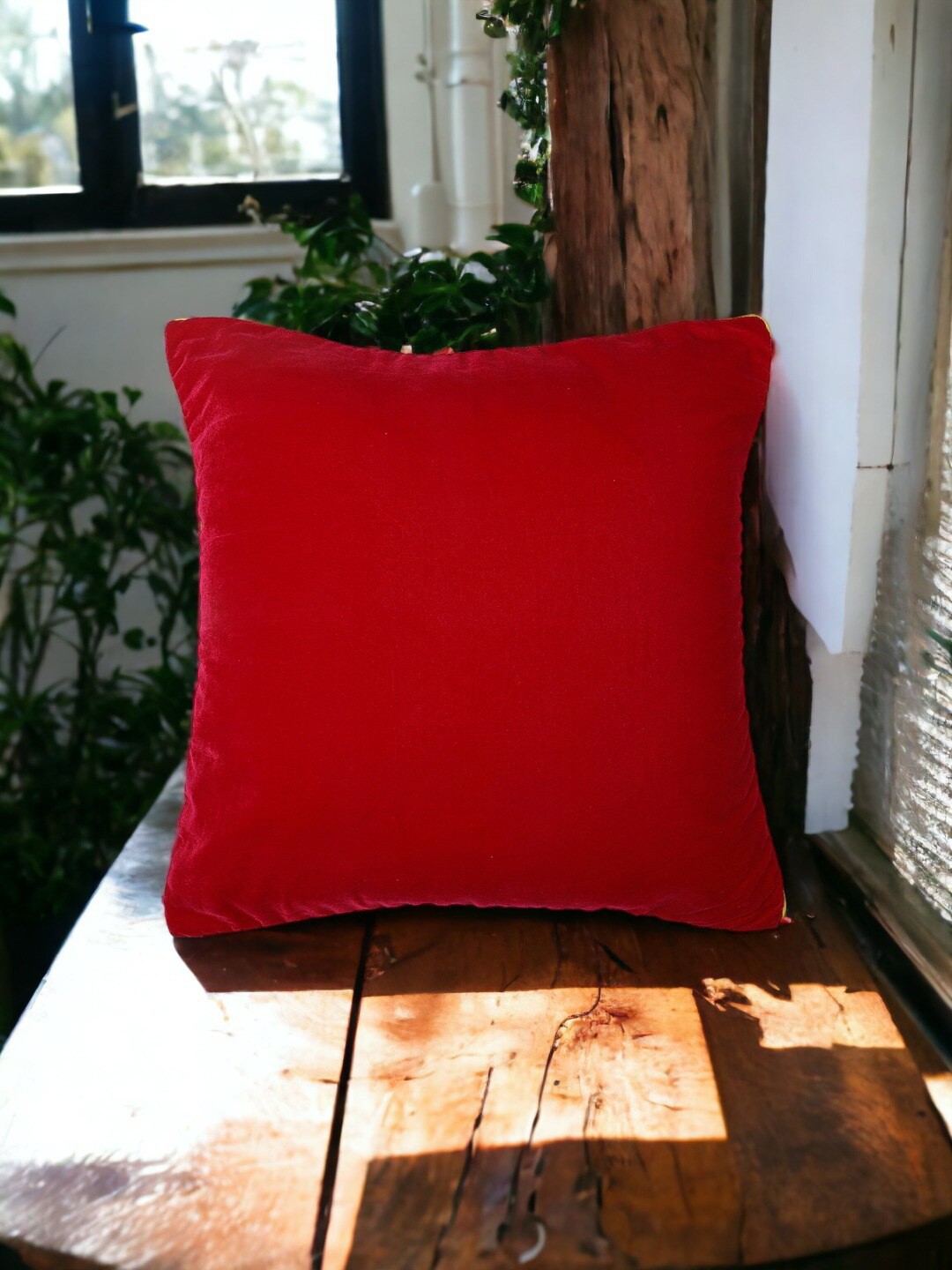 

THE COCOTIER Pink Velvet Square Cushion Cover