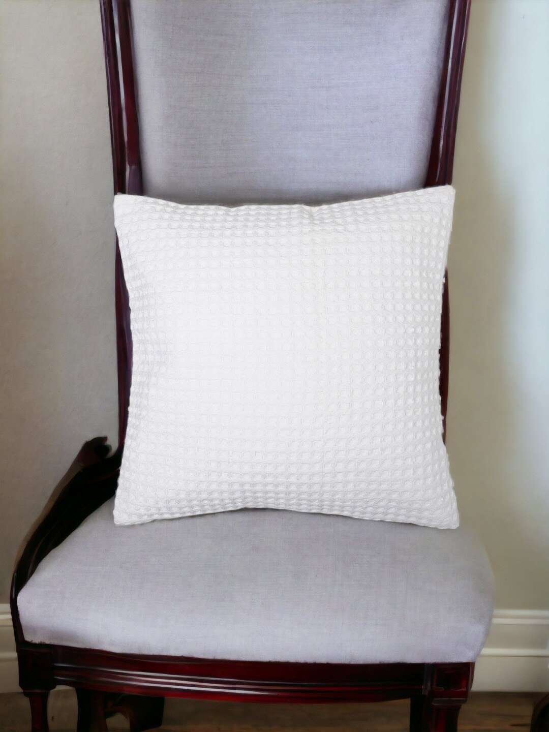 

THE COCOTIER White Cotton Square Cushion Cover