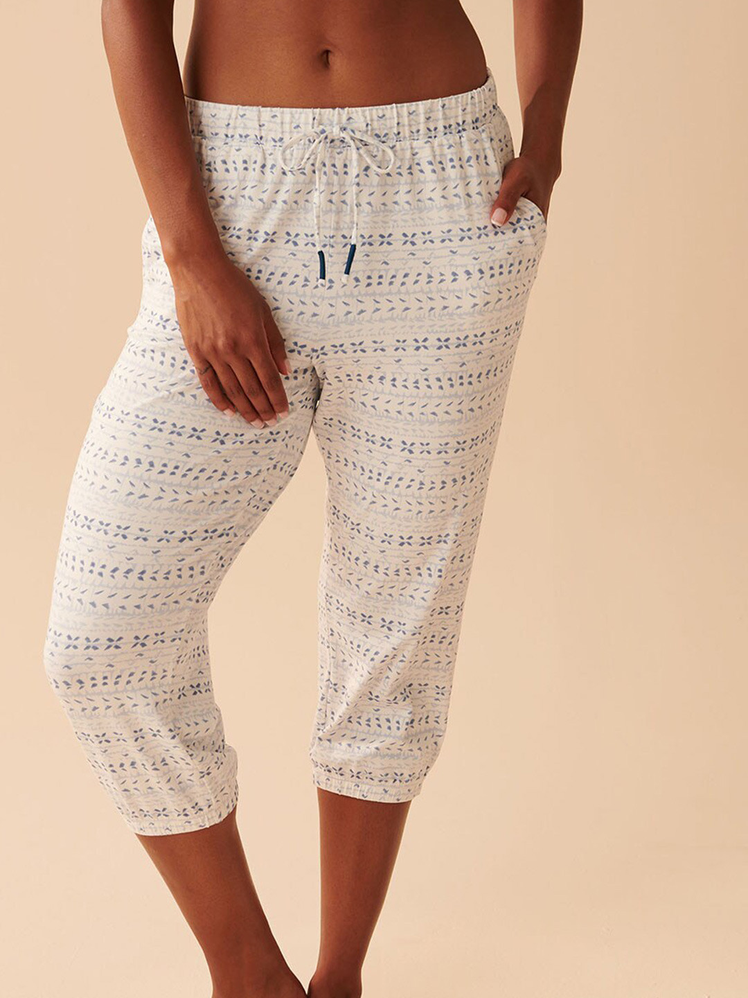 

La Vie en Rose Women Printed Lounge Pant, White