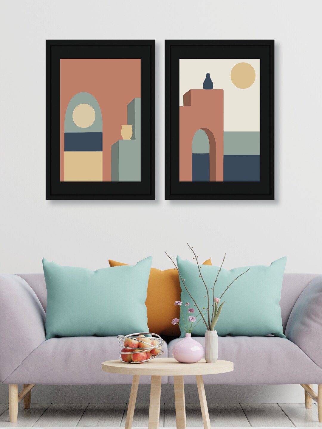 

RANDOM Brown & Black 2 Pieces Modern Wall Art