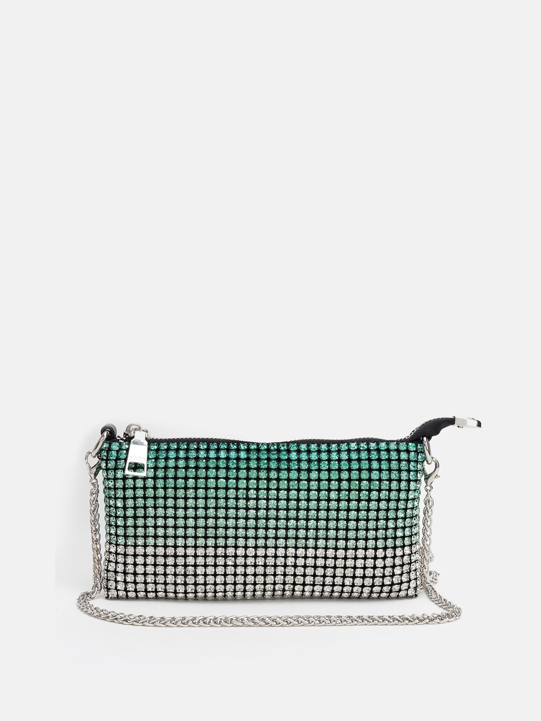 

Kazo Embellished Structured Shoulder Bag, Green