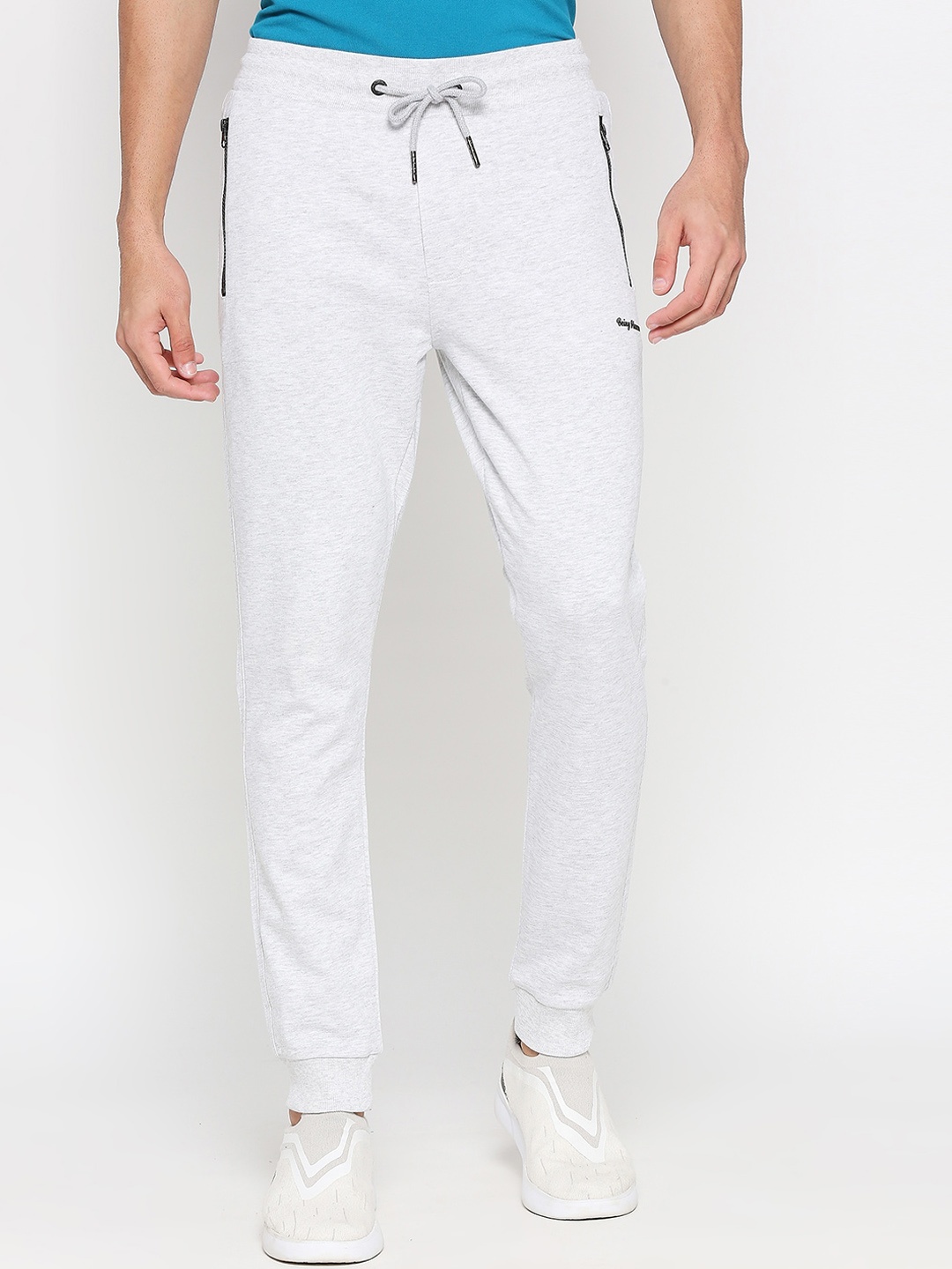 

Being Human Men Mid Rise Cotton Joggers, Grey
