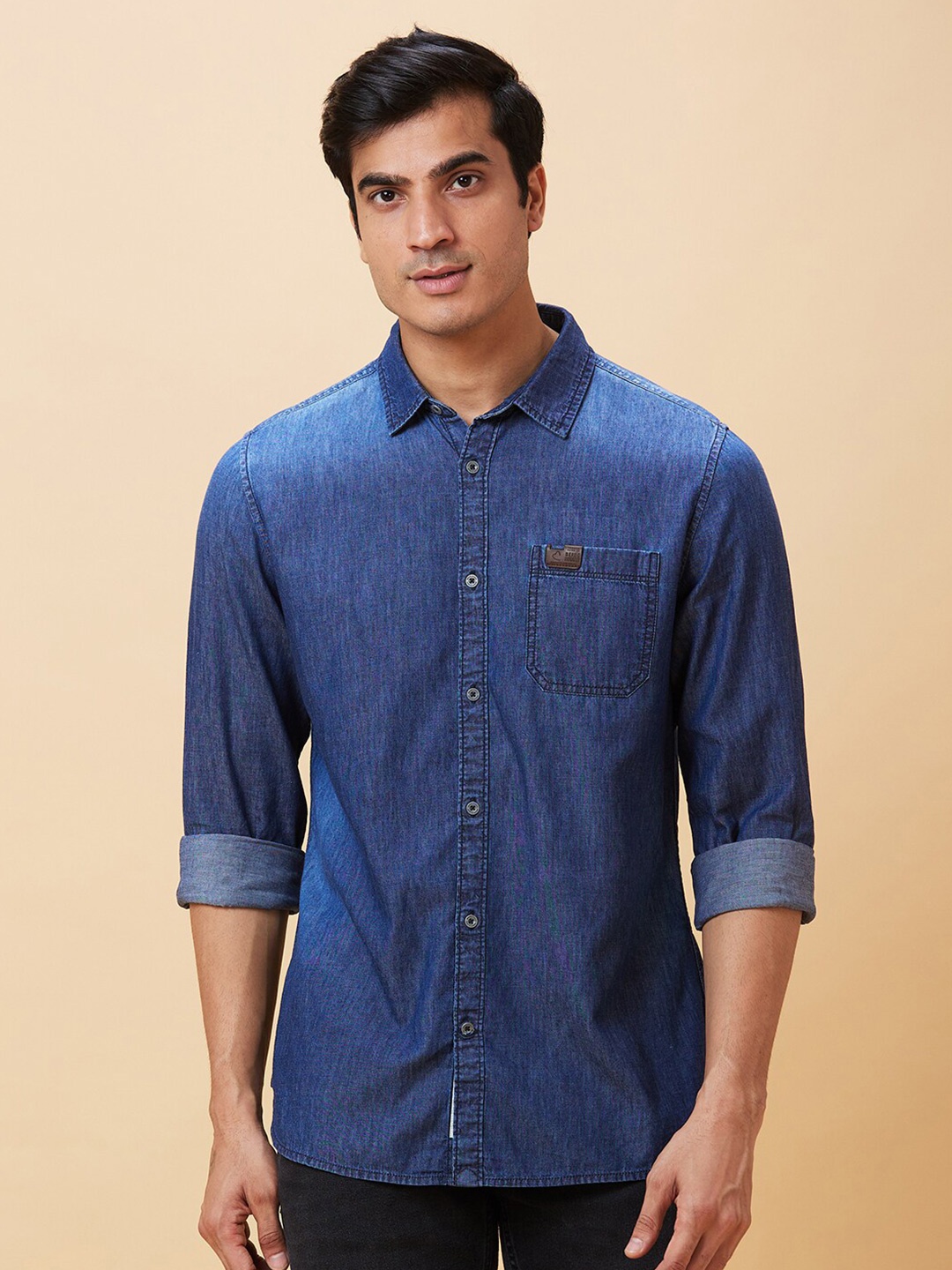 

Being Human Slim Fit Long Sleeves Casual Shirt, Blue