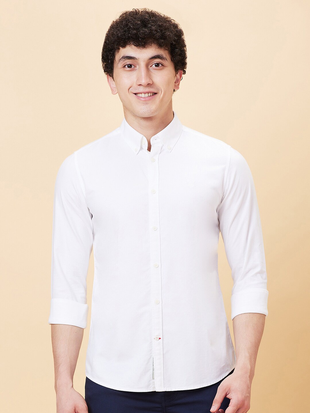 

Being Human Slim Fit Classic Button-Down Collar Casual Shirt, White