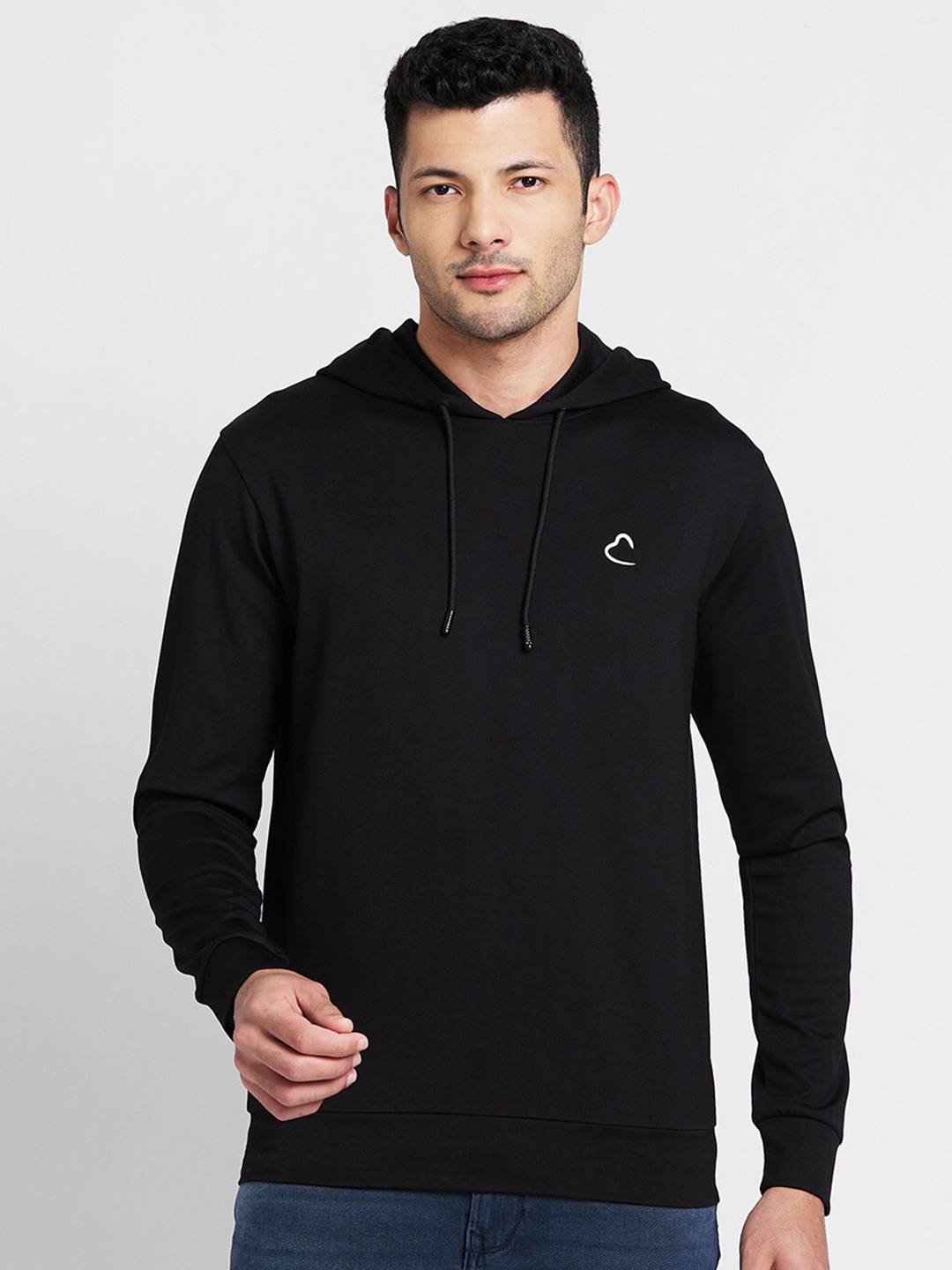 

Being Human Hooded Cotton Pullover, Black