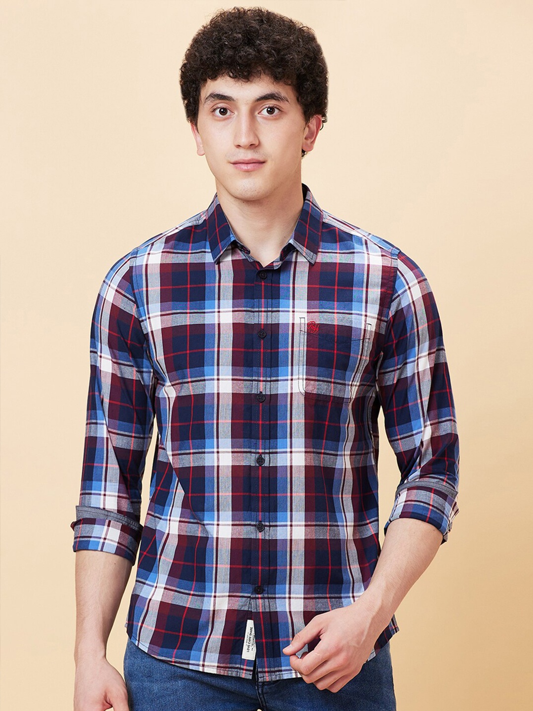 

Being Human Slim Fit Tartan Checks Casual Shirt, Maroon