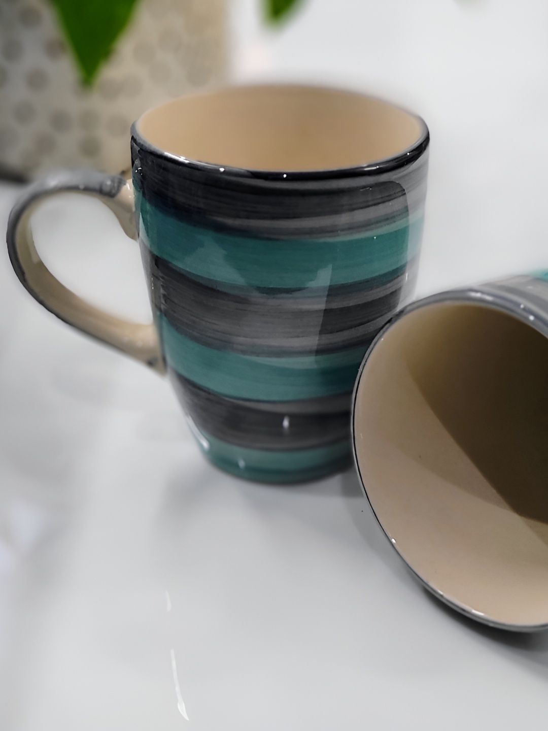 

Kittens Grey & Blue 2 Pieces Ceramic Glossy Cups and Mugs 275ml