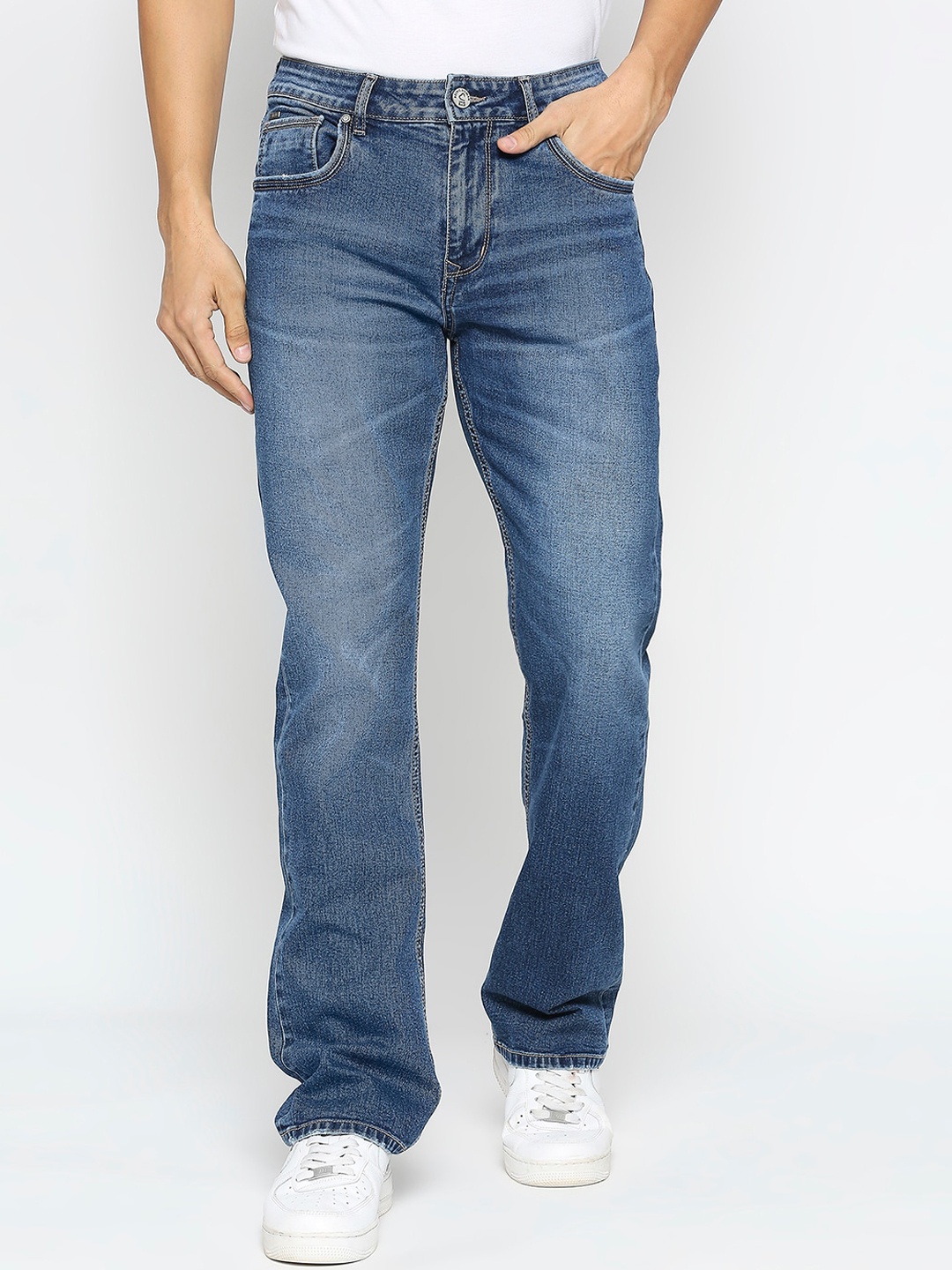 

Being Human Men Bootcut Clean Look Jeans, Blue