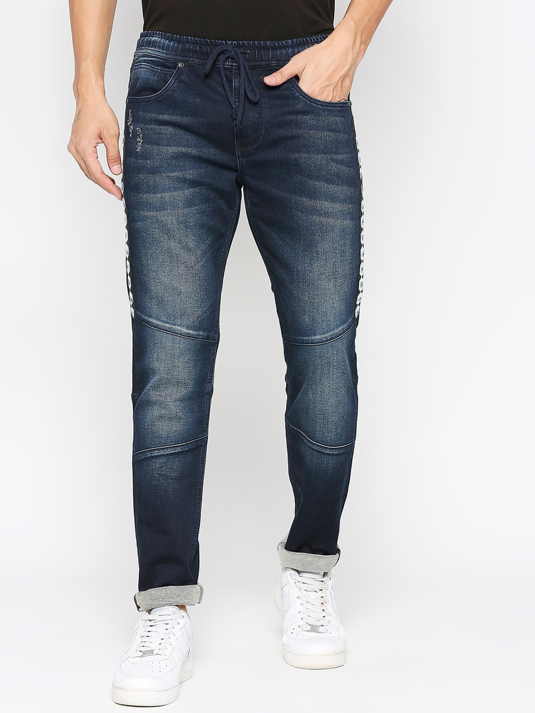 

Being Human Men Mid Rise Clean Look Heavy Fade Jeans, Blue