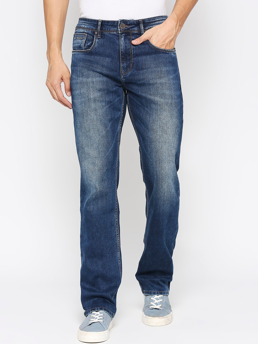 

Being Human Men Bootcut Clean Look Jeans, Blue