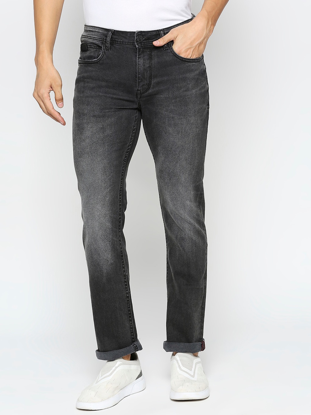 

Being Human Men Clean Look Heavy Fade Jeans, Black