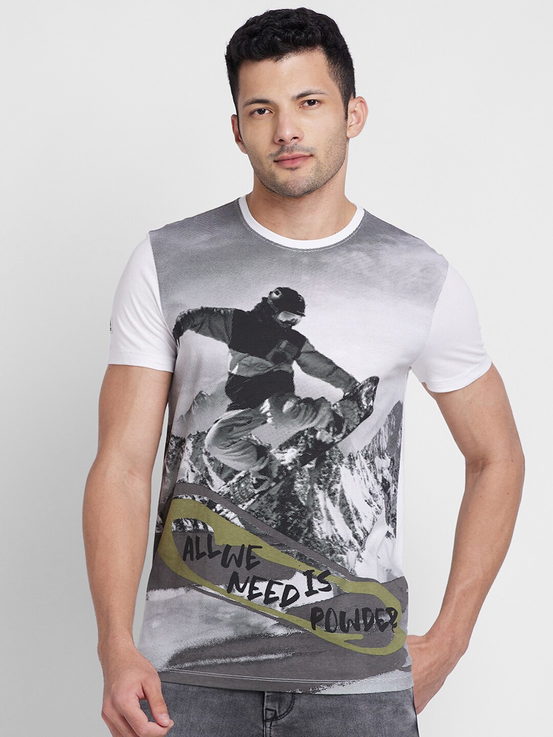

Being Human Graphic Printed Casual T-shirt, White
