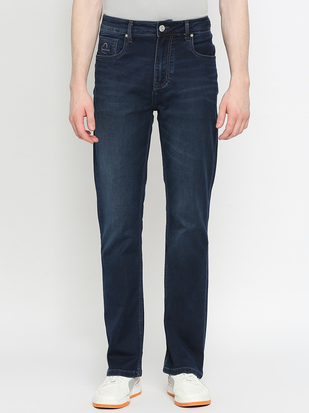 

Being Human Men Light Fade Comfort Mid-Rise Straight Jeans, Blue