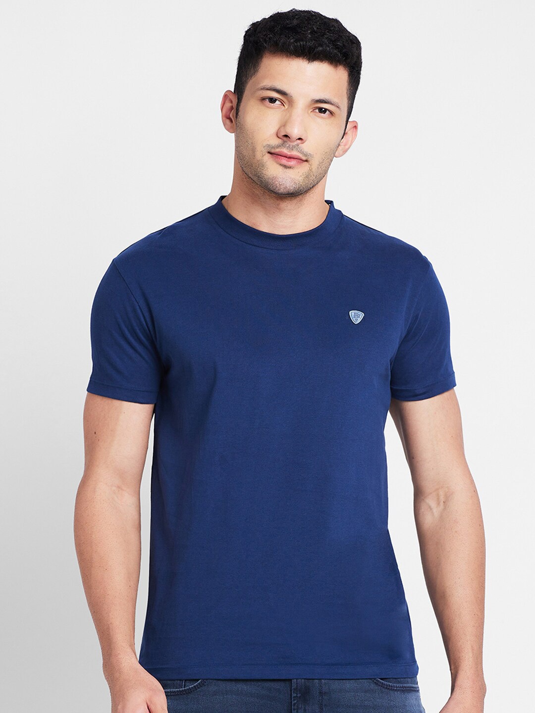 

Being Human Round Neck Casual T-shirt, Navy blue