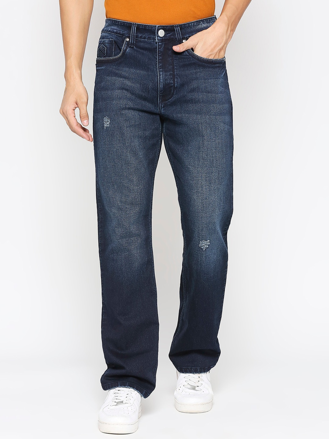

Being Human Men Mid Rise Bootcut Clean Look Light Fade Jeans, Blue