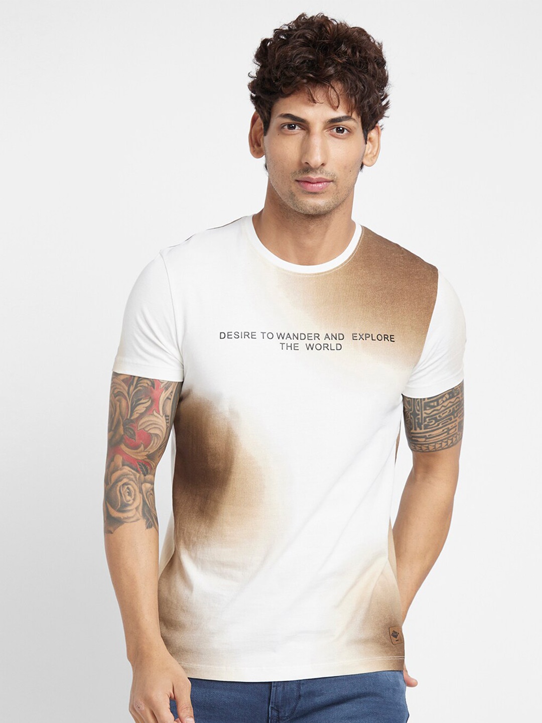 

Being Human Typography Printed Regular Fit T-shirt, White