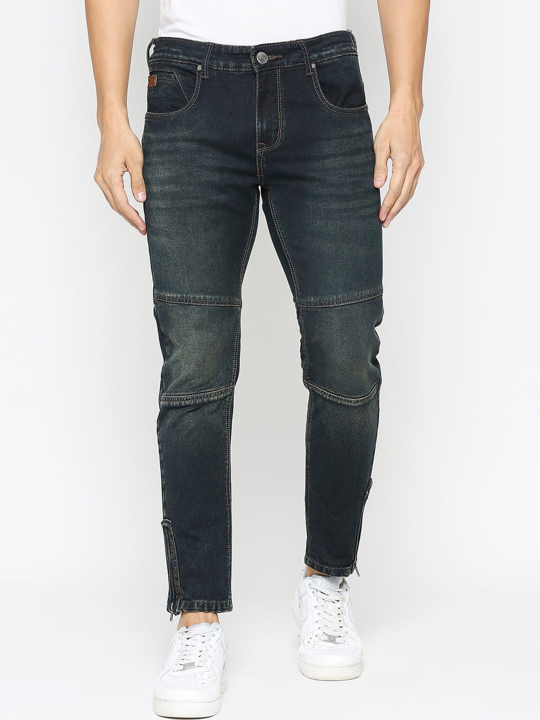 

Being Human Men Slim Fit Mid-Rise Light Fade Dark Shade Clean Look Jeans, Blue